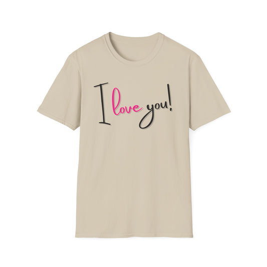 BIZR BAZR - Unisex "I Love You" T-Shirt | Cute Casual Tee, Gift for Her, Valentine's Day, Anniversary, Everyday Wear
