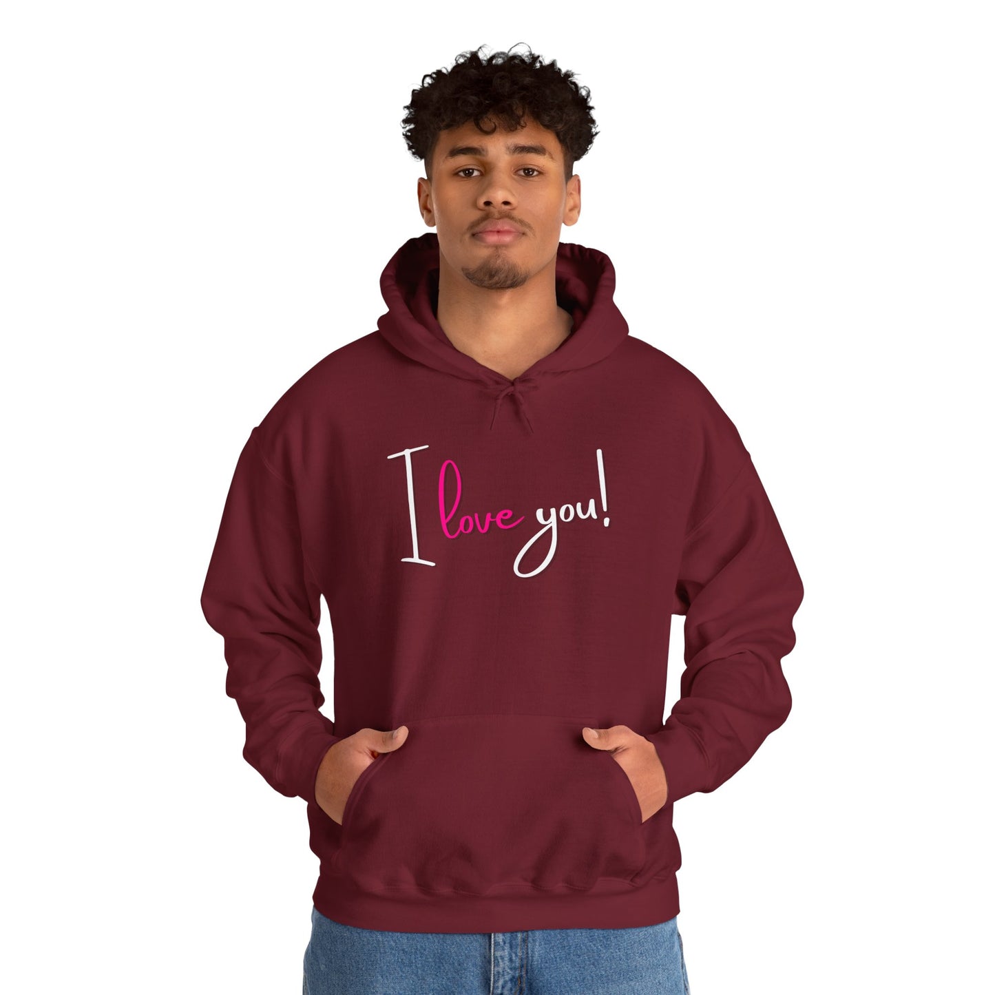 BIZR BAZR - "I Love You" Cozy Love Sweatshirt, Romantic Apparel, Valentine's Day Hoodie, Couple's Outfit, Best Friend Gift