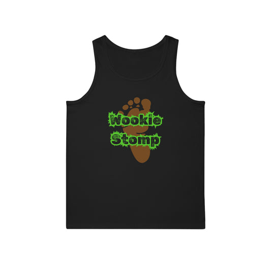 BIZR BAZR - Wookie Stomp Tank Top, Funny Geek Shirt, Unisex Tank, Gift for Him/Her, Summer Casual Wear, Sci-Fi Party Top