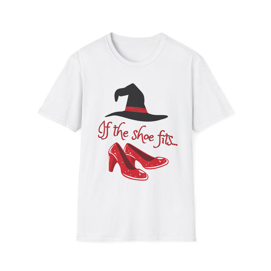 BIZR BAZR - Witchy Humor T-Shirt for Halloween, If the Shoe Fits Tee, Cute Witch Shirt, Gifts for Her, Fall Festival Apparel