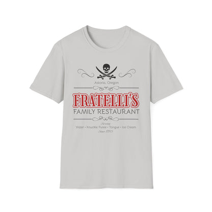 BIZR BAZR - Fratelli's Family Restaurant Pirate T-Shirt, POP Culture, Goonies Lovers, Unique Dining Gift, Casual Tee, Family Outing Apparel, Festival Wear