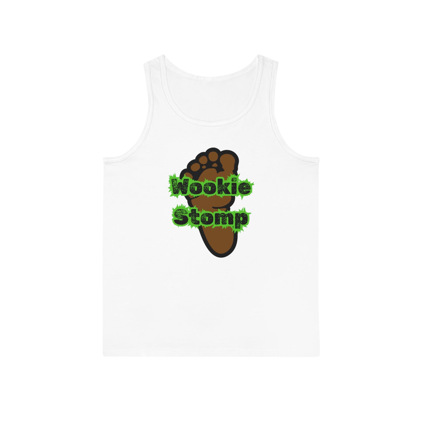 BIZR BAZR - Wookie Stomp Tank Top, Funny Geek Shirt, Unisex Tank, Gift for Him/Her, Summer Casual Wear, Sci-Fi Party Top