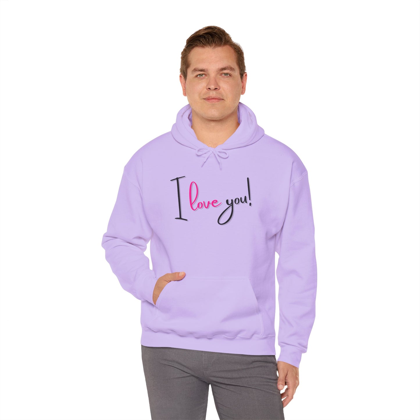 BIZR BAZR - "I Love You" Hoodie | Cozy Sweatshirt for Couples, Valentine's Day Gift, Casual Wear, Unisex Clothing, Thoughtful Present