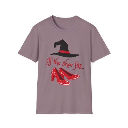 BIZR BAZR - Witchy Humor T-Shirt for Halloween, If the Shoe Fits Tee, Cute Witch Shirt, Gifts for Her, Fall Festival Apparel