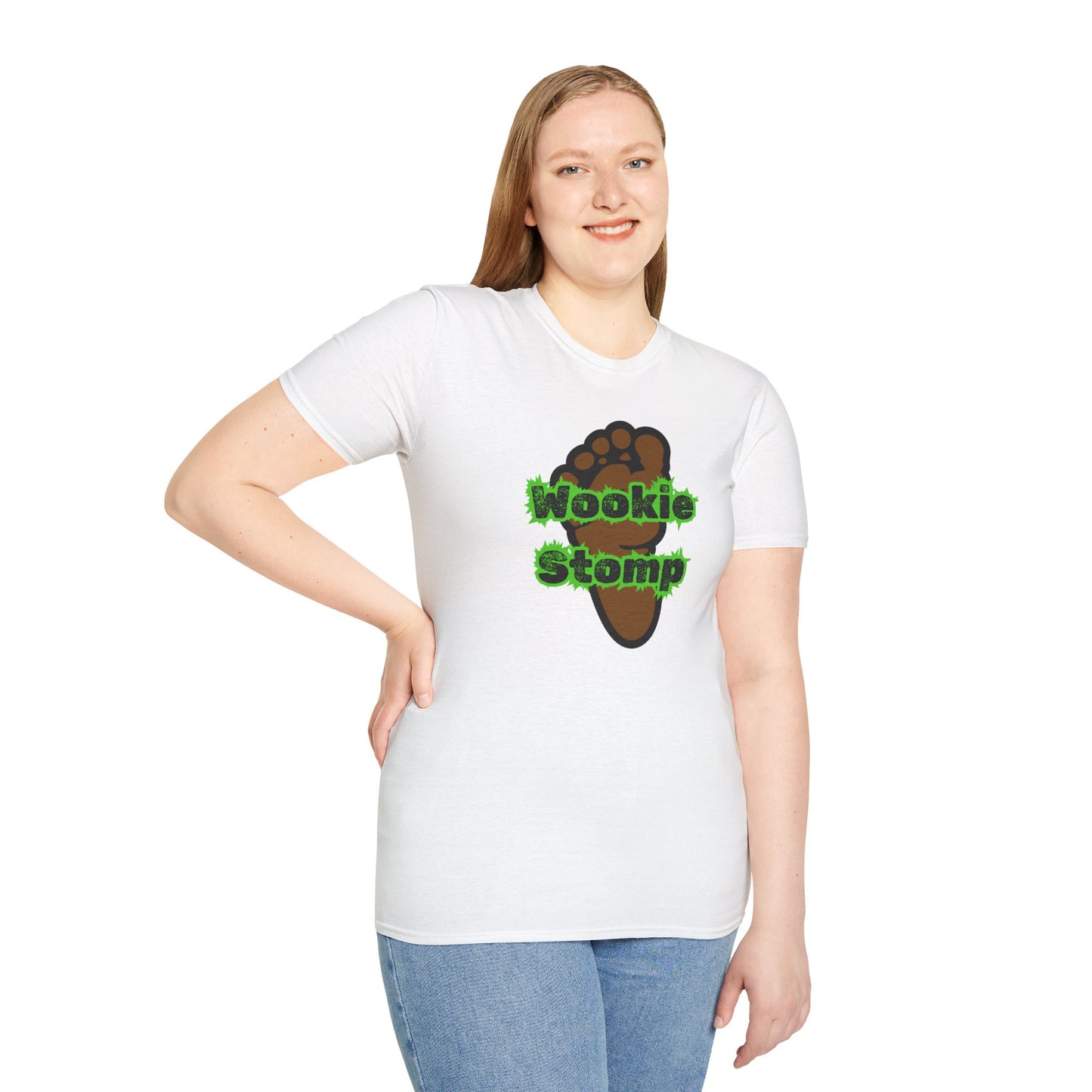 BIZR BAZR - Wookie Stomp T-Shirt, Unisex Graphic Tee, Star Wars Fans Apparel, Funny Casual Shirt, Geeky Gift Idea