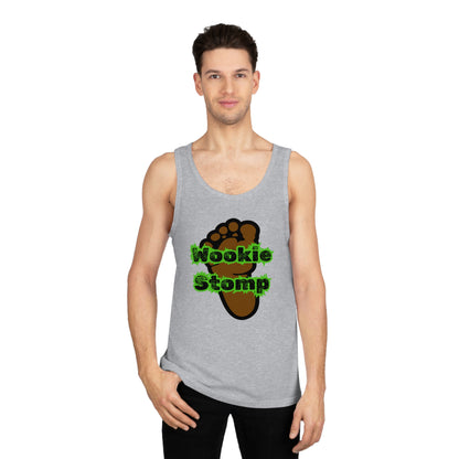 BIZR BAZR - Wookie Stomp Tank Top, Funny Geek Shirt, Unisex Tank, Gift for Him/Her, Summer Casual Wear, Sci-Fi Party Top