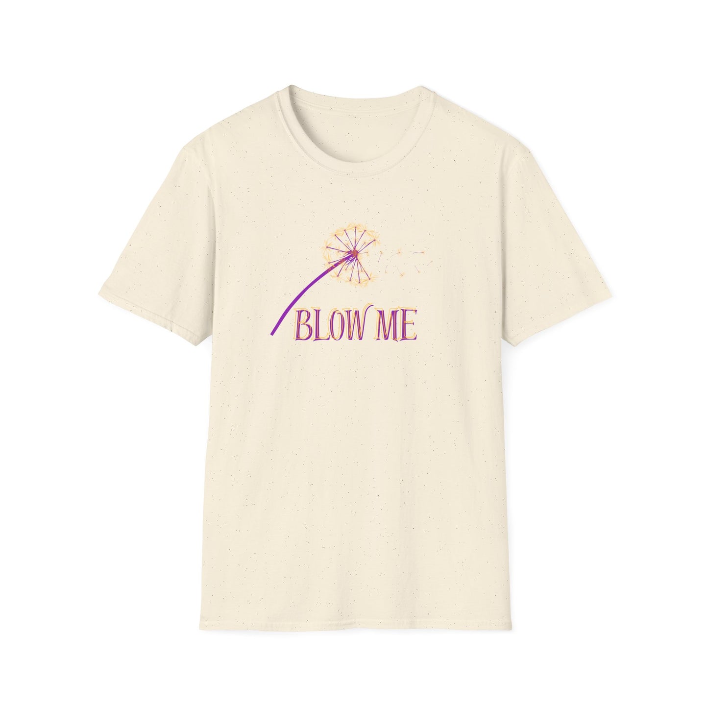 BIZR BAZR - BLOW ME Dandelion Graphic Tee - Perfect for Summer Days, Gift for Friends, Fun Wear, Inspirational Shirt, Casual Style
