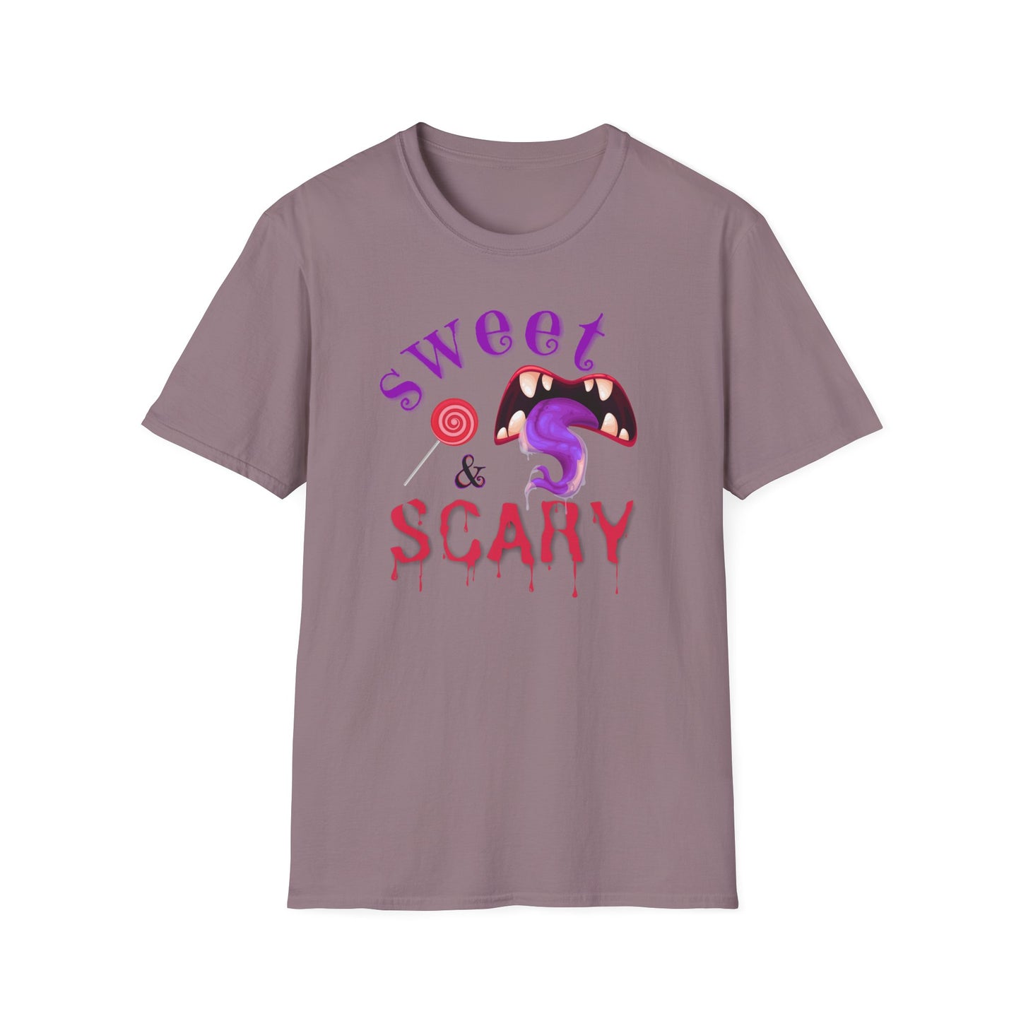 BIZR BAZR - Sweet & Scary Unisex T-Shirt for Halloween, Casual Wear, Spooky Events, Gift for Horror Lovers, Comfortable Graphic Tee