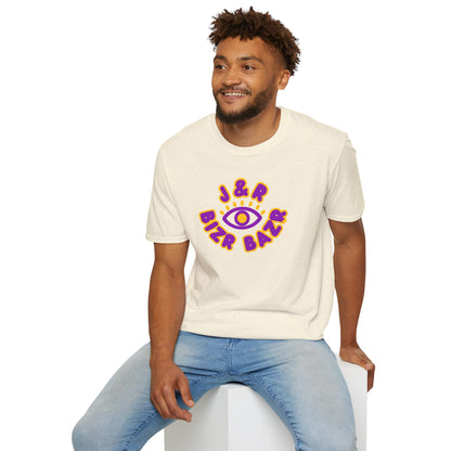 BIZR BAZR - Eye Logo Unisex Softstyle Graphic Tee, Eye Catching T-Shirt, Trendy Streetwear, Perfect Gift for Friends, Casual Everyday Wear