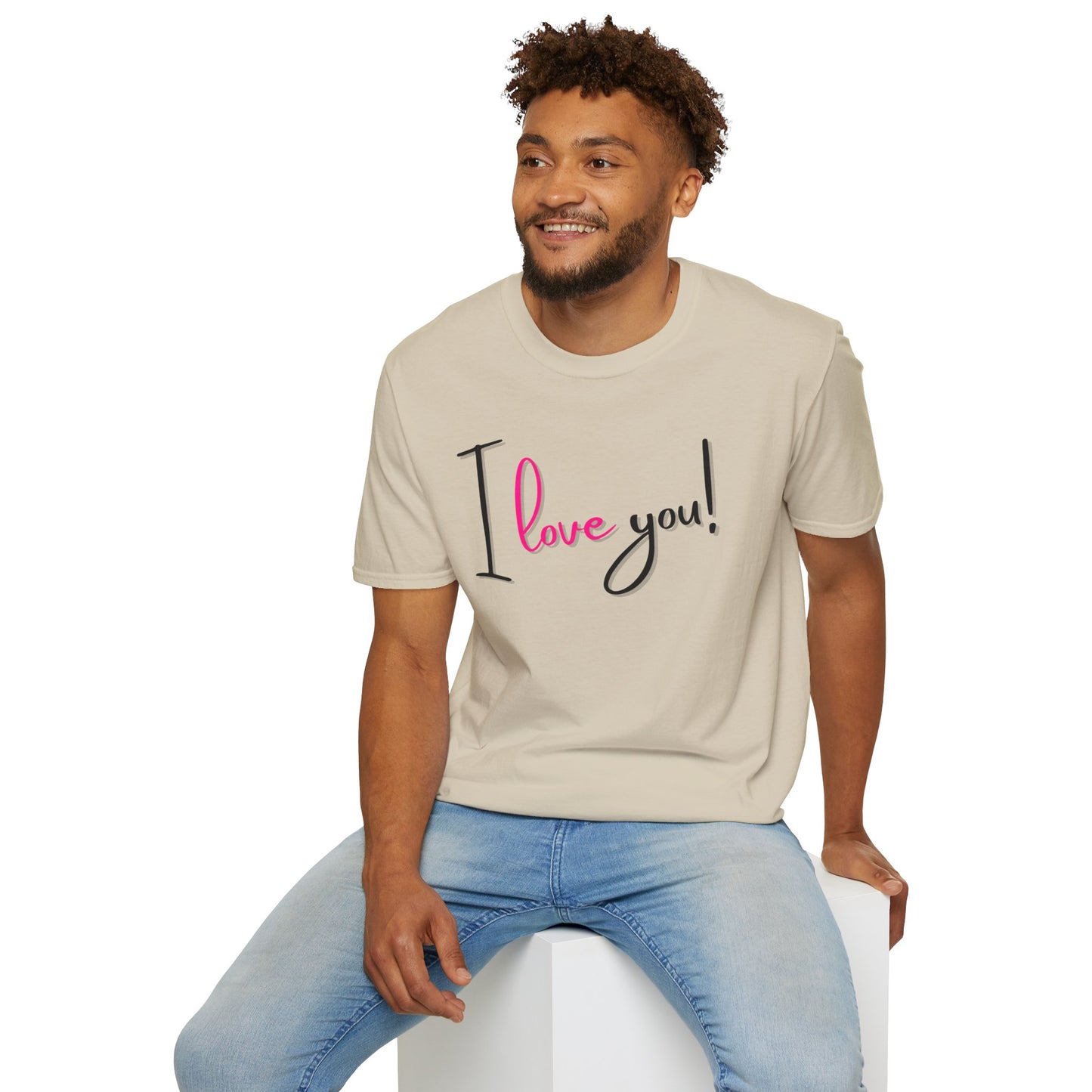 BIZR BAZR - Unisex "I Love You" T-Shirt | Cute Casual Tee, Gift for Her, Valentine's Day, Anniversary, Everyday Wear