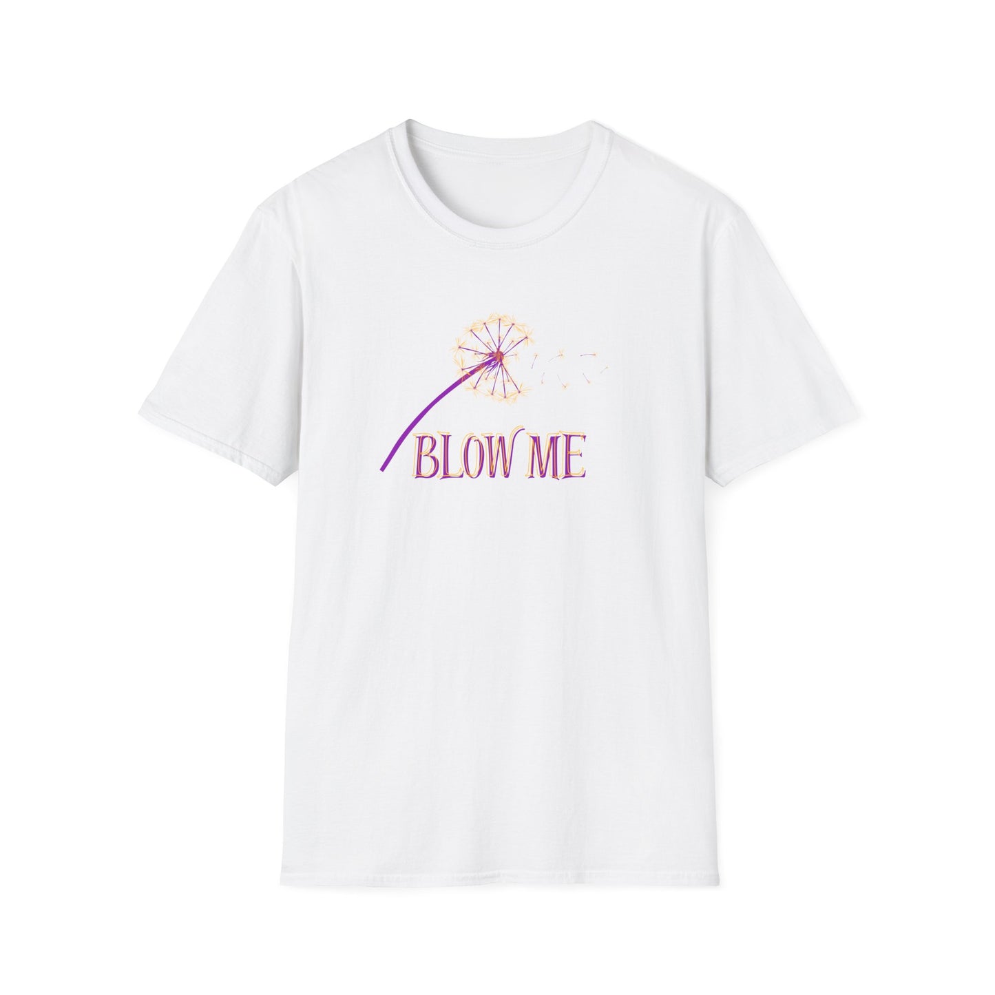 BIZR BAZR - BLOW ME Dandelion Graphic Tee - Perfect for Summer Days, Gift for Friends, Fun Wear, Inspirational Shirt, Casual Style