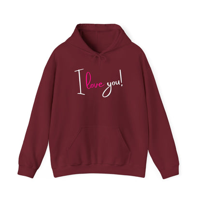 BIZR BAZR - "I Love You" Cozy Love Sweatshirt, Romantic Apparel, Valentine's Day Hoodie, Couple's Outfit, Best Friend Gift