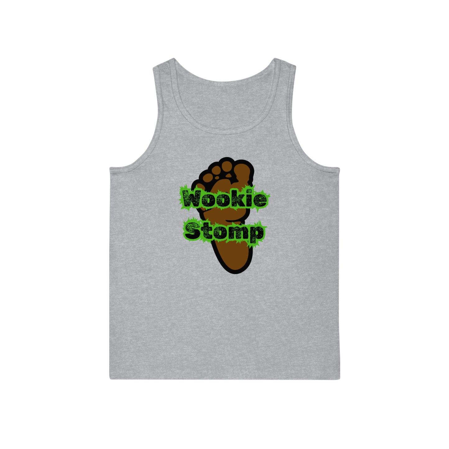 BIZR BAZR - Wookie Stomp Tank Top, Funny Geek Shirt, Unisex Tank, Gift for Him/Her, Summer Casual Wear, Sci-Fi Party Top