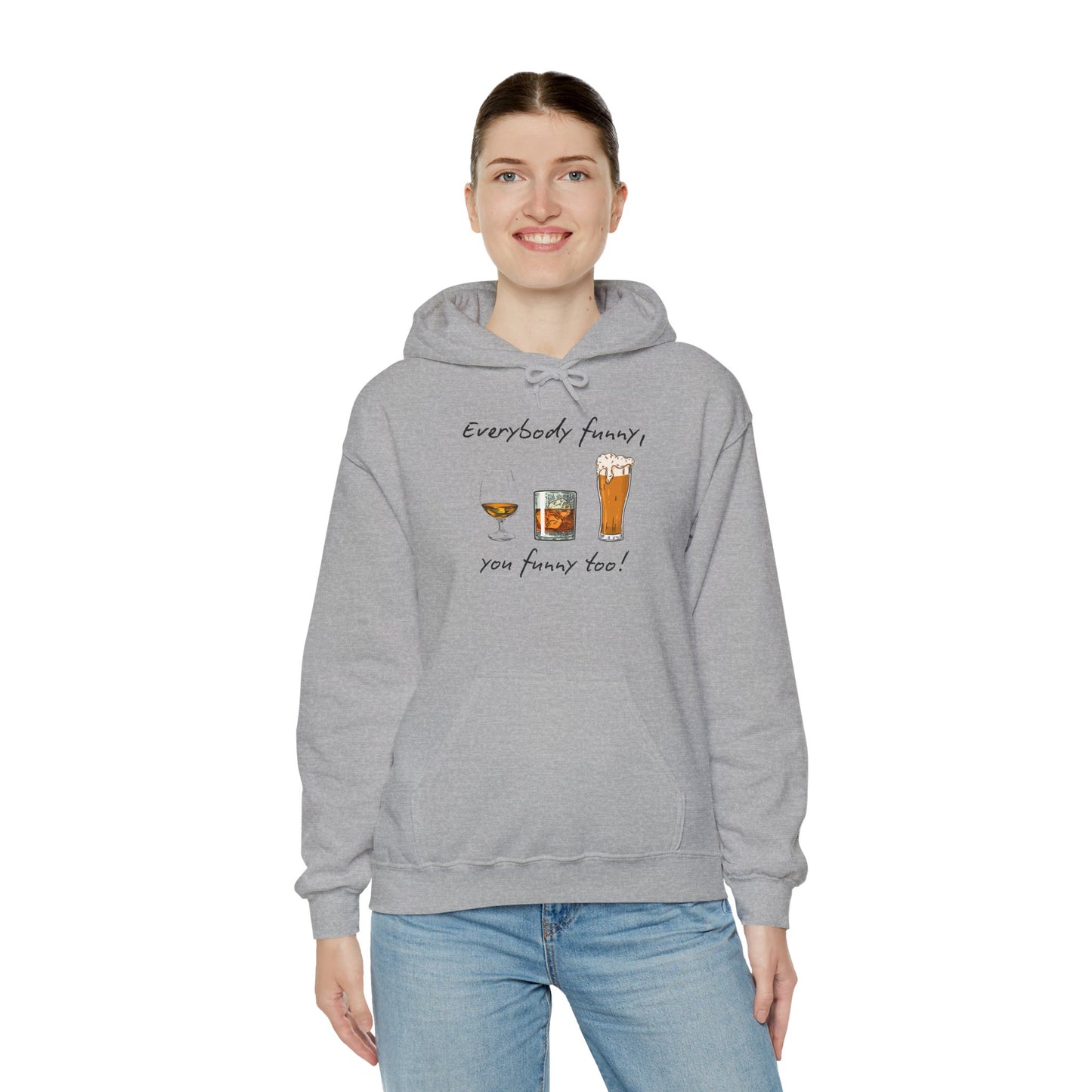 BIZR BAZR - George Funny Drink Themed Unisex Hoodie, Cozy Sweatshirt