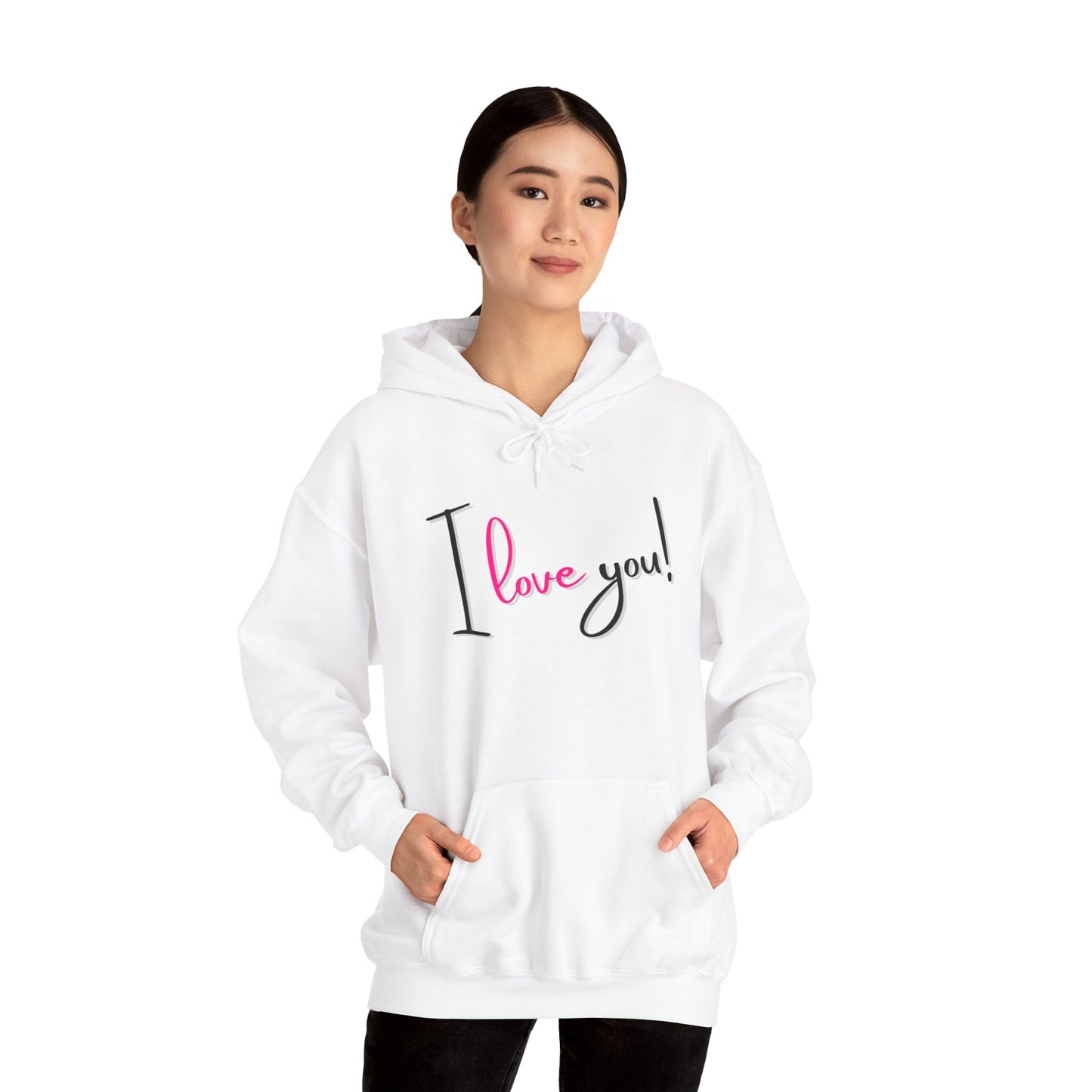 BIZR BAZR - "I Love You" Hoodie | Cozy Sweatshirt for Couples, Valentine's Day Gift, Casual Wear, Unisex Clothing, Thoughtful Present