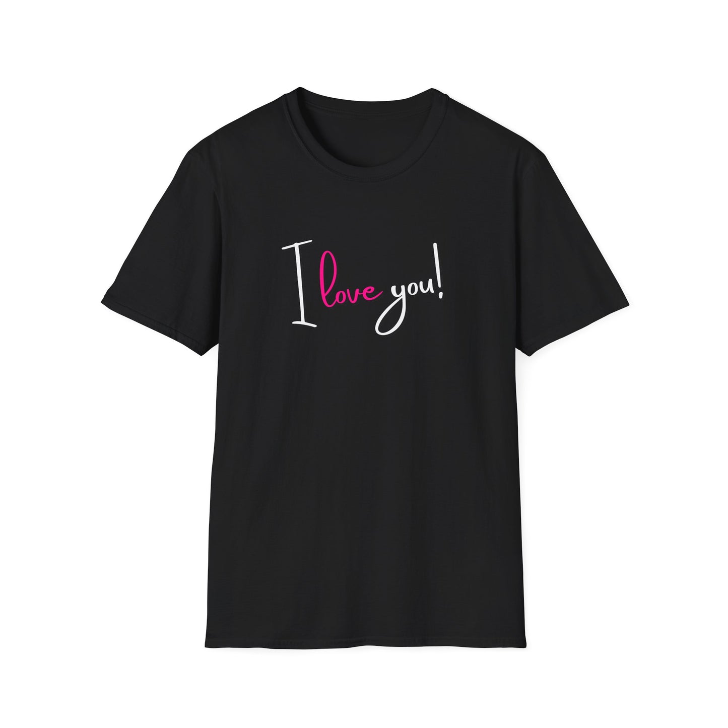BIZR BAZR - "I Love You" Unisex Softstyle T-Shirt, Gift for Couples, Cute Graphic Tee, Birthday Present, Valentine's Day Clothing