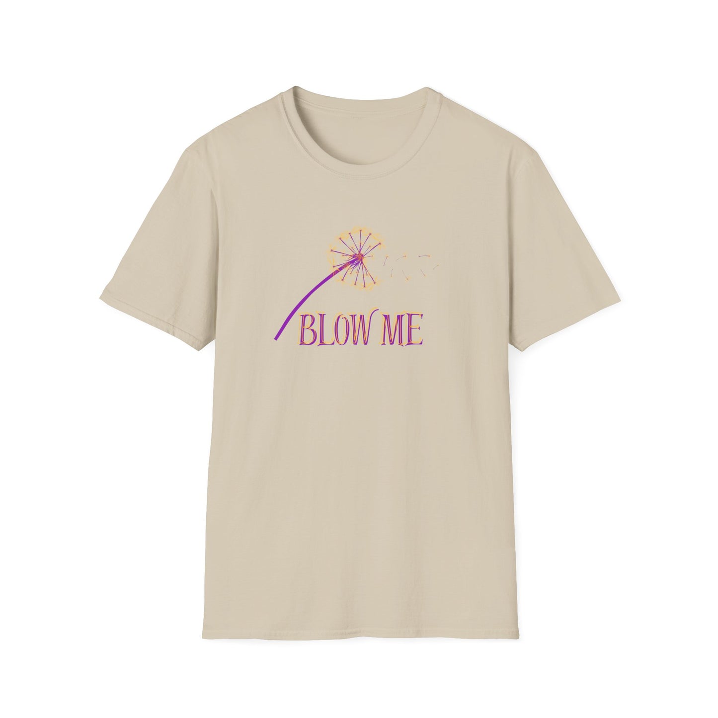 BIZR BAZR - BLOW ME Dandelion Graphic Tee - Perfect for Summer Days, Gift for Friends, Fun Wear, Inspirational Shirt, Casual Style
