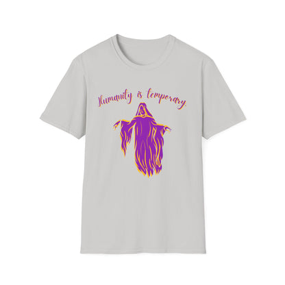 BIZR BAZR - "Humanity is Temporary" Spirit T-Shirt, Unisex Graphic Tee, Casual Wear, Perfect Gift for Artists, Thought-Provoking Apparel, Ideal for Everyday Wear