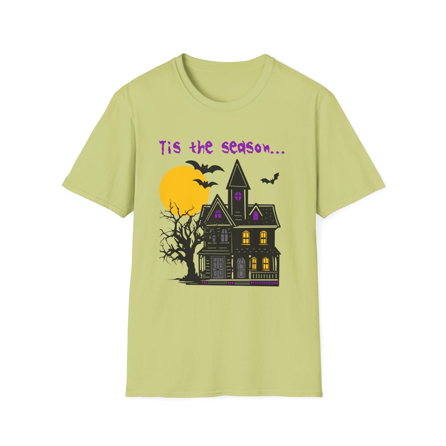 BIZR BAZR - Halloween Haunted House Unisex T-Shirt, Spooky Graphic Tee, Fall Apparel, Halloween Costume, Autumn Vibes T-Shirt