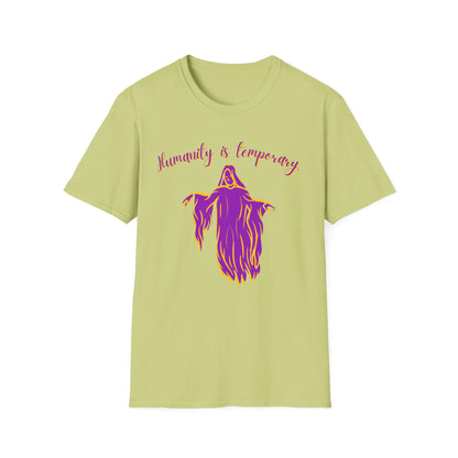 BIZR BAZR - "Humanity is Temporary" Spirit T-Shirt, Unisex Graphic Tee, Casual Wear, Perfect Gift for Artists, Thought-Provoking Apparel, Ideal for Everyday Wear