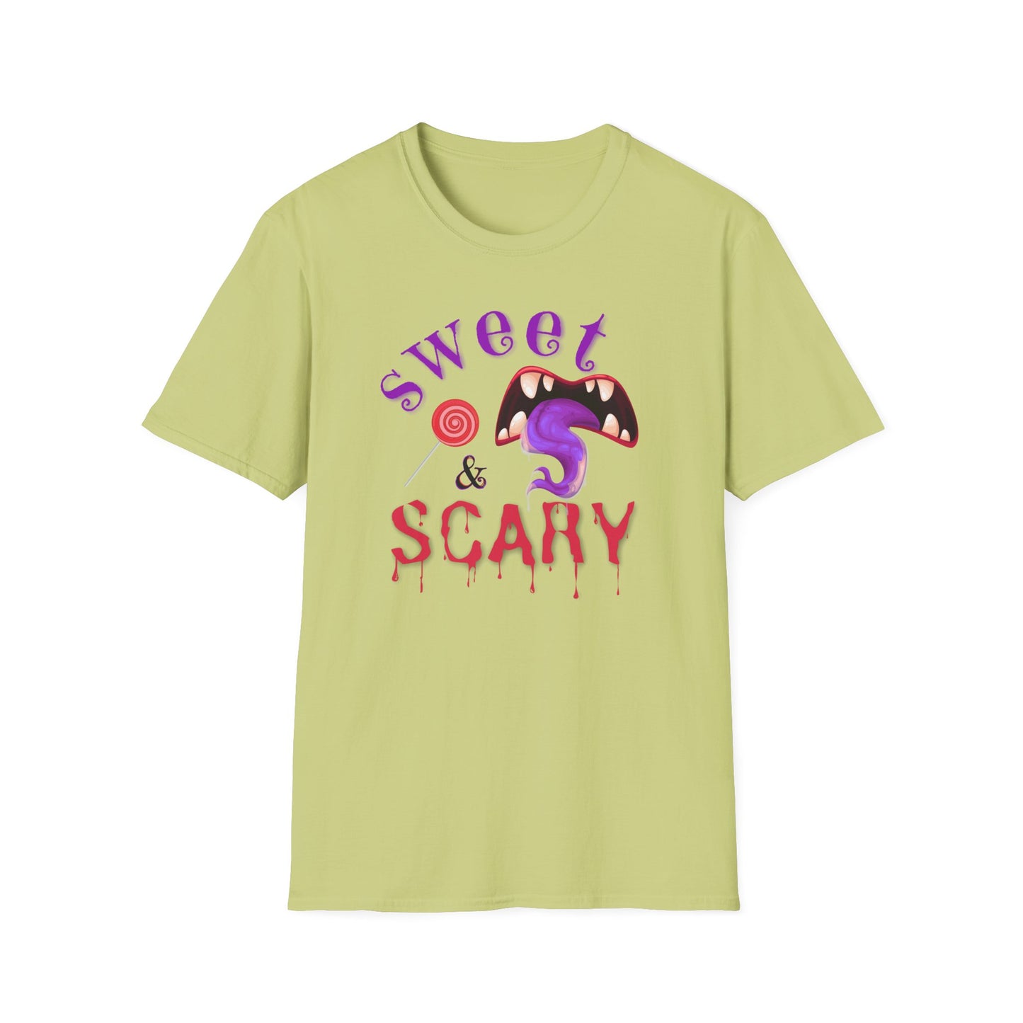 BIZR BAZR - Sweet & Scary Unisex T-Shirt for Halloween, Casual Wear, Spooky Events, Gift for Horror Lovers, Comfortable Graphic Tee