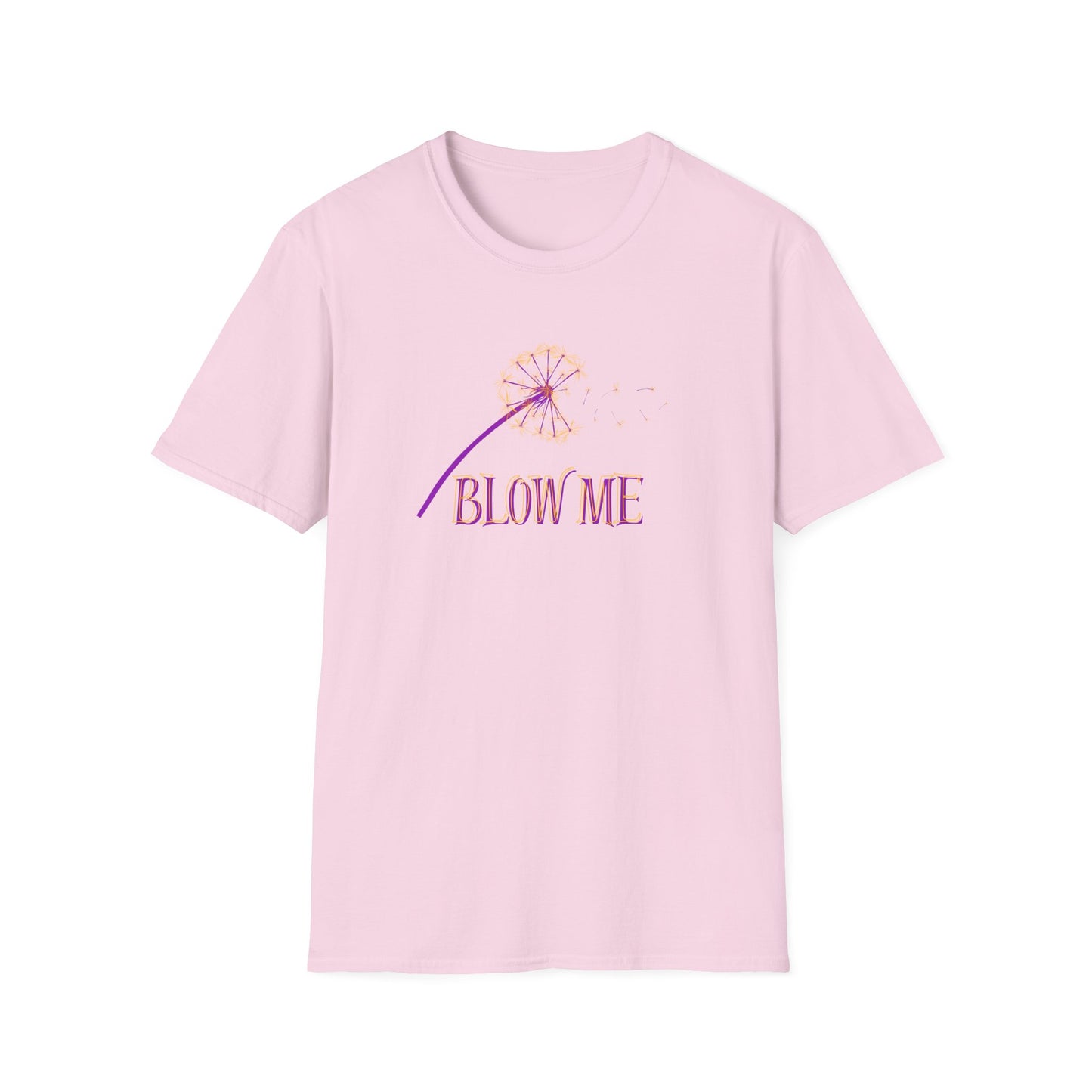 BIZR BAZR - BLOW ME Dandelion Graphic Tee - Perfect for Summer Days, Gift for Friends, Fun Wear, Inspirational Shirt, Casual Style