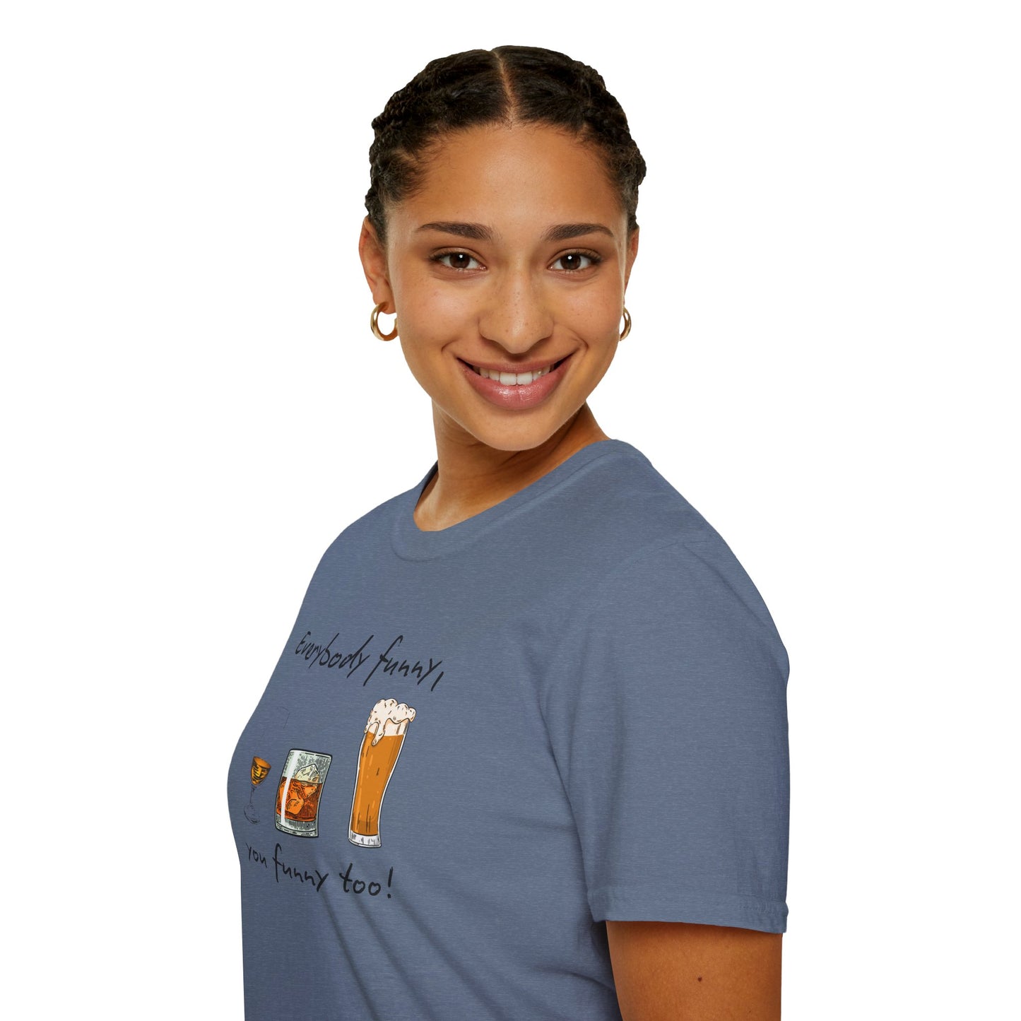 BIZR BAZR - George Funny Drink Themed Unisex T-Shirt | Everybody Funny, Gift for Friends, Party Wear, Humor Tee, Casual Style