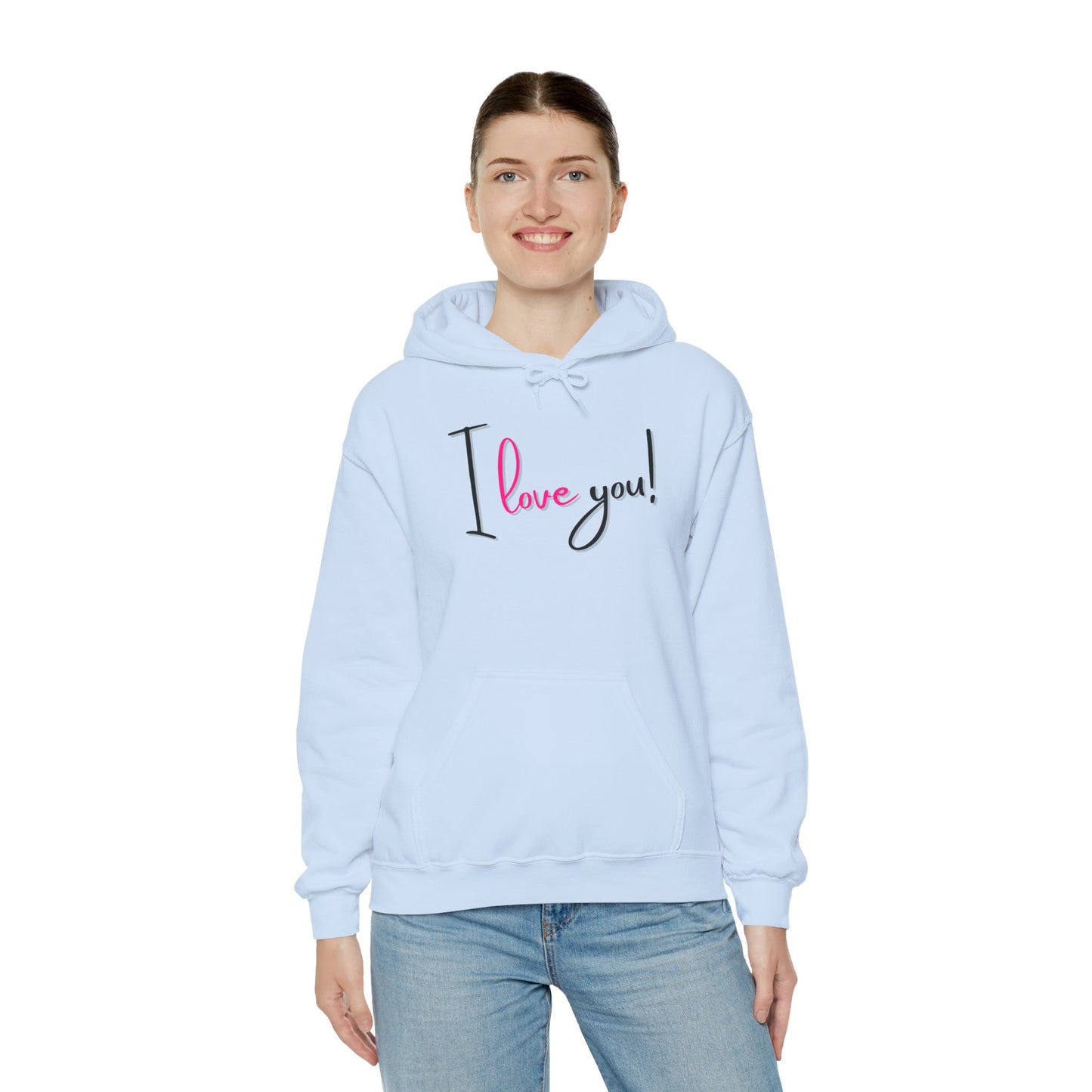 BIZR BAZR - "I Love You" Hoodie | Cozy Sweatshirt for Couples, Valentine's Day Gift, Casual Wear, Unisex Clothing, Thoughtful Present