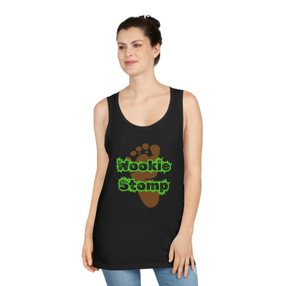 BIZR BAZR - Wookie Stomp Tank Top, Funny Geek Shirt, Unisex Tank, Gift for Him/Her, Summer Casual Wear, Sci-Fi Party Top