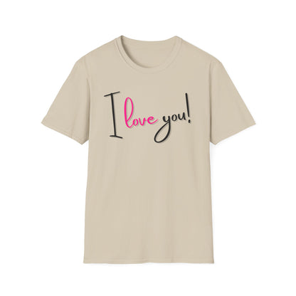 BIZR BAZR - Unisex "I Love You" T-Shirt | Cute Casual Tee, Gift for Her, Valentine's Day, Anniversary, Everyday Wear