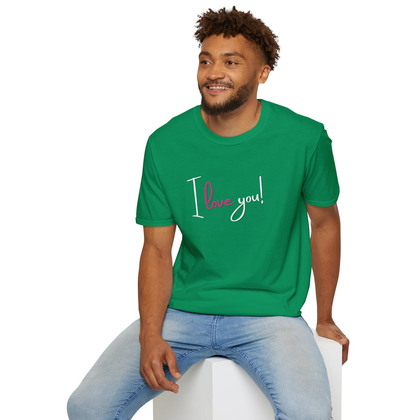 BIZR BAZR - "I Love You" Unisex Softstyle T-Shirt, Gift for Couples, Cute Graphic Tee, Birthday Present, Valentine's Day Clothing