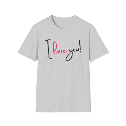 BIZR BAZR - Unisex "I Love You" T-Shirt | Cute Casual Tee, Gift for Her, Valentine's Day, Anniversary, Everyday Wear