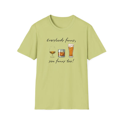 BIZR BAZR - George Funny Drink Themed Unisex T-Shirt | Everybody Funny, Gift for Friends, Party Wear, Humor Tee, Casual Style