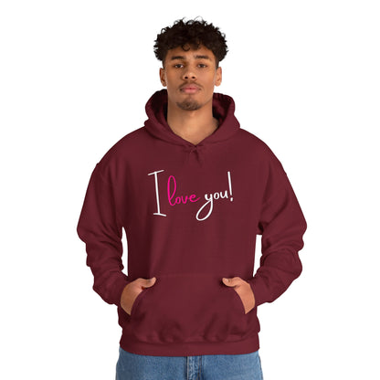 BIZR BAZR - "I Love You" Cozy Love Sweatshirt, Romantic Apparel, Valentine's Day Hoodie, Couple's Outfit, Best Friend Gift
