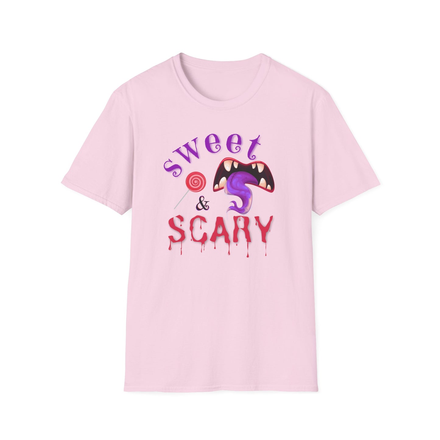 BIZR BAZR - Sweet & Scary Unisex T-Shirt for Halloween, Casual Wear, Spooky Events, Gift for Horror Lovers, Comfortable Graphic Tee