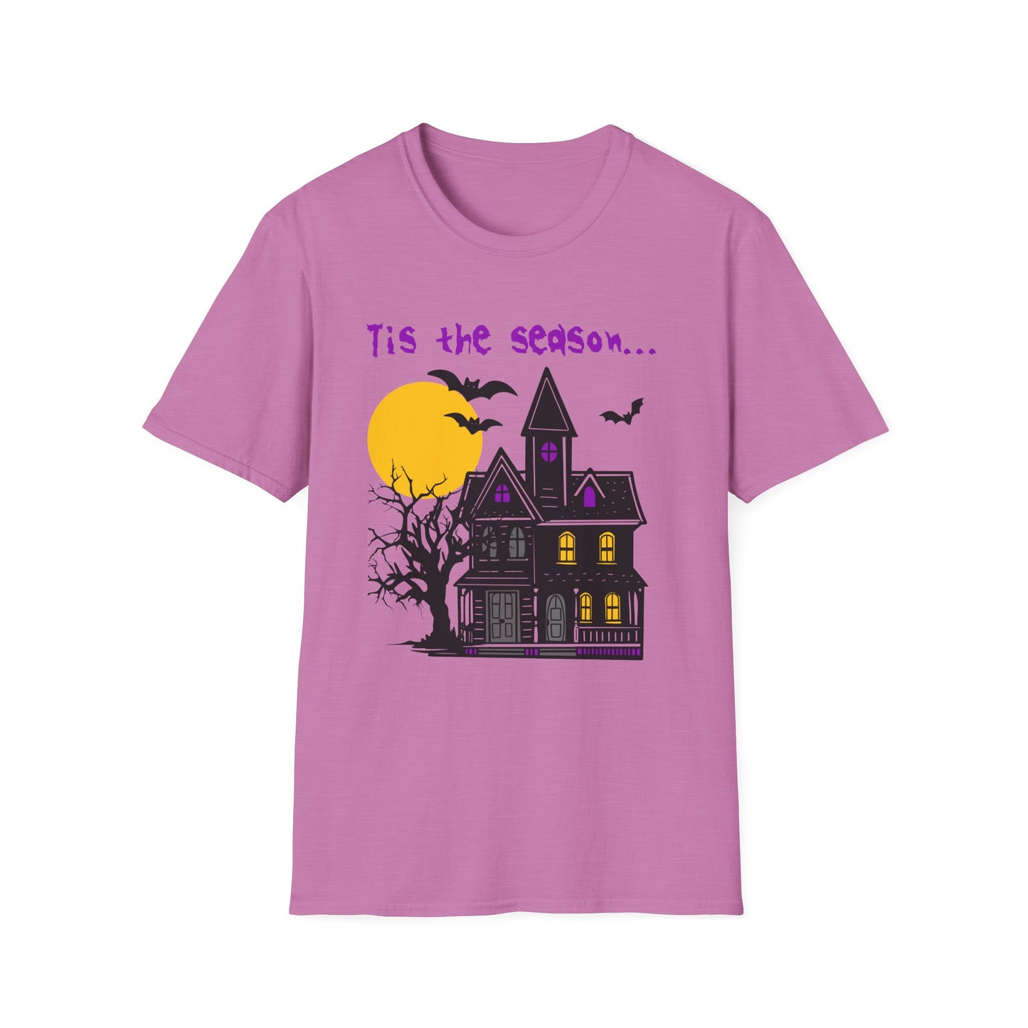 BIZR BAZR - Halloween Haunted House Unisex T-Shirt, Spooky Graphic Tee, Fall Apparel, Halloween Costume, Autumn Vibes T-Shirt