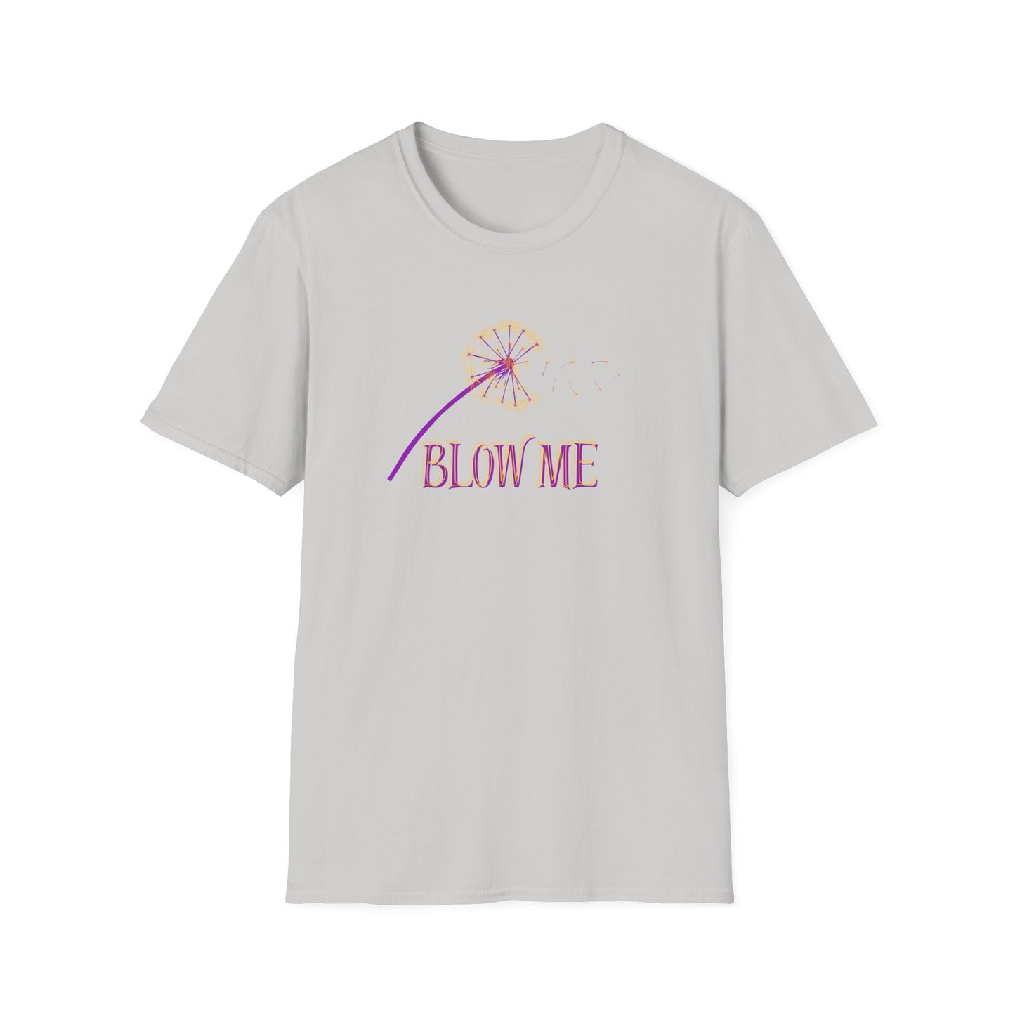 BIZR BAZR - BLOW ME Dandelion Graphic Tee - Perfect for Summer Days, Gift for Friends, Fun Wear, Inspirational Shirt, Casual Style