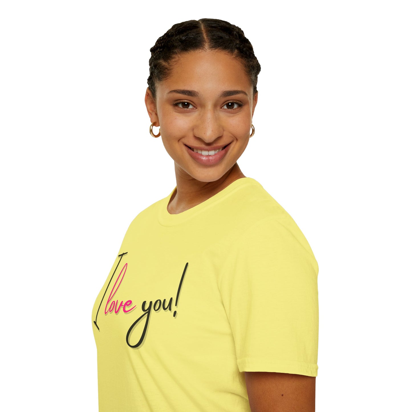 BIZR BAZR - Unisex "I Love You" T-Shirt | Cute Casual Tee, Gift for Her, Valentine's Day, Anniversary, Everyday Wear