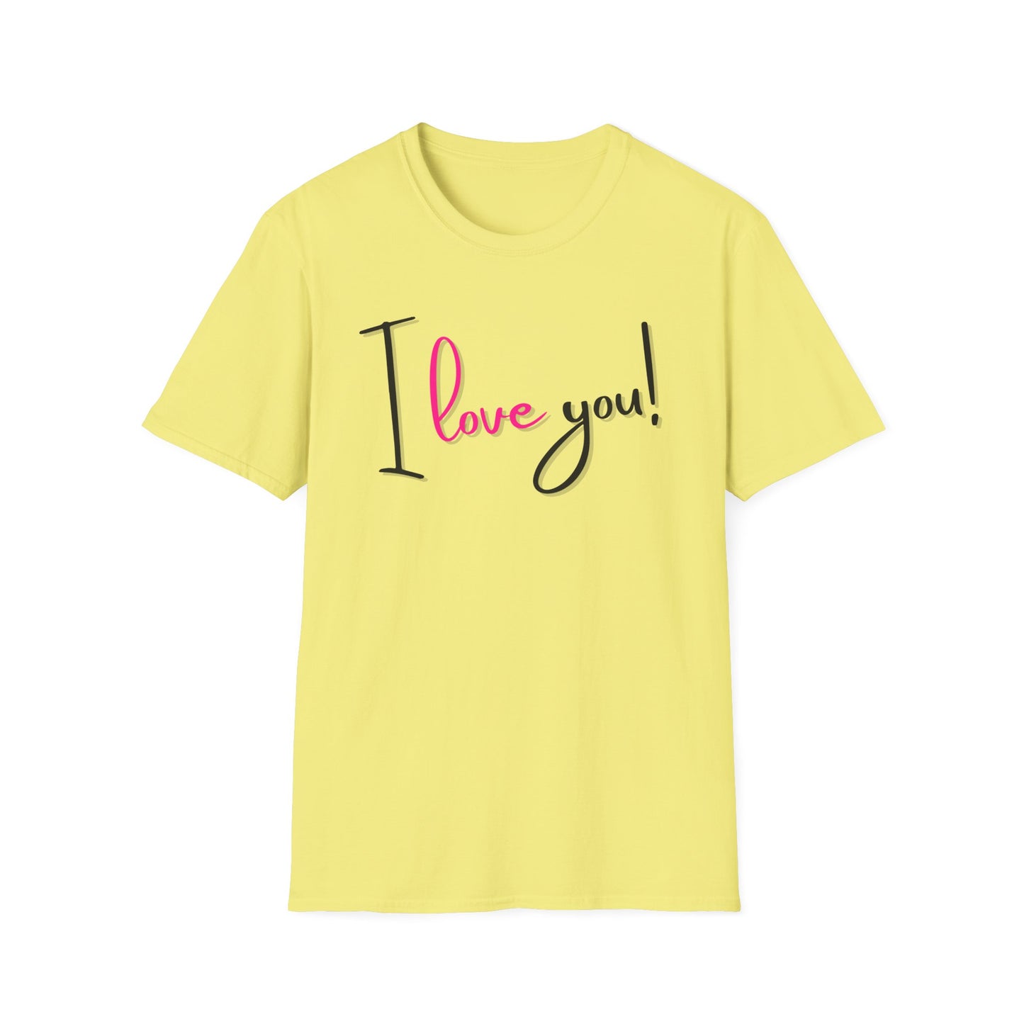 BIZR BAZR - Unisex "I Love You" T-Shirt | Cute Casual Tee, Gift for Her, Valentine's Day, Anniversary, Everyday Wear