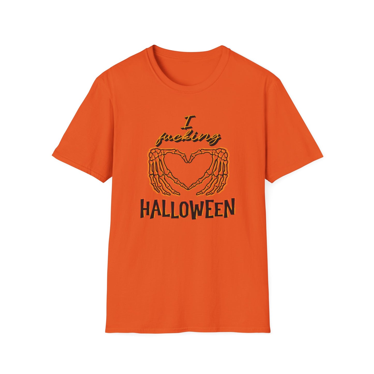 BIZR BAZR - I Fucking Love Halloween T-Shirt, Unisex Tee, Funny Halloween Shirt, Spooky Season Apparel, Fall Fashion, Gift for Halloween Enthusiasts