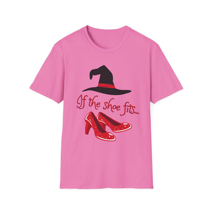 BIZR BAZR - Witchy Humor T-Shirt for Halloween, If the Shoe Fits Tee, Cute Witch Shirt, Gifts for Her, Fall Festival Apparel