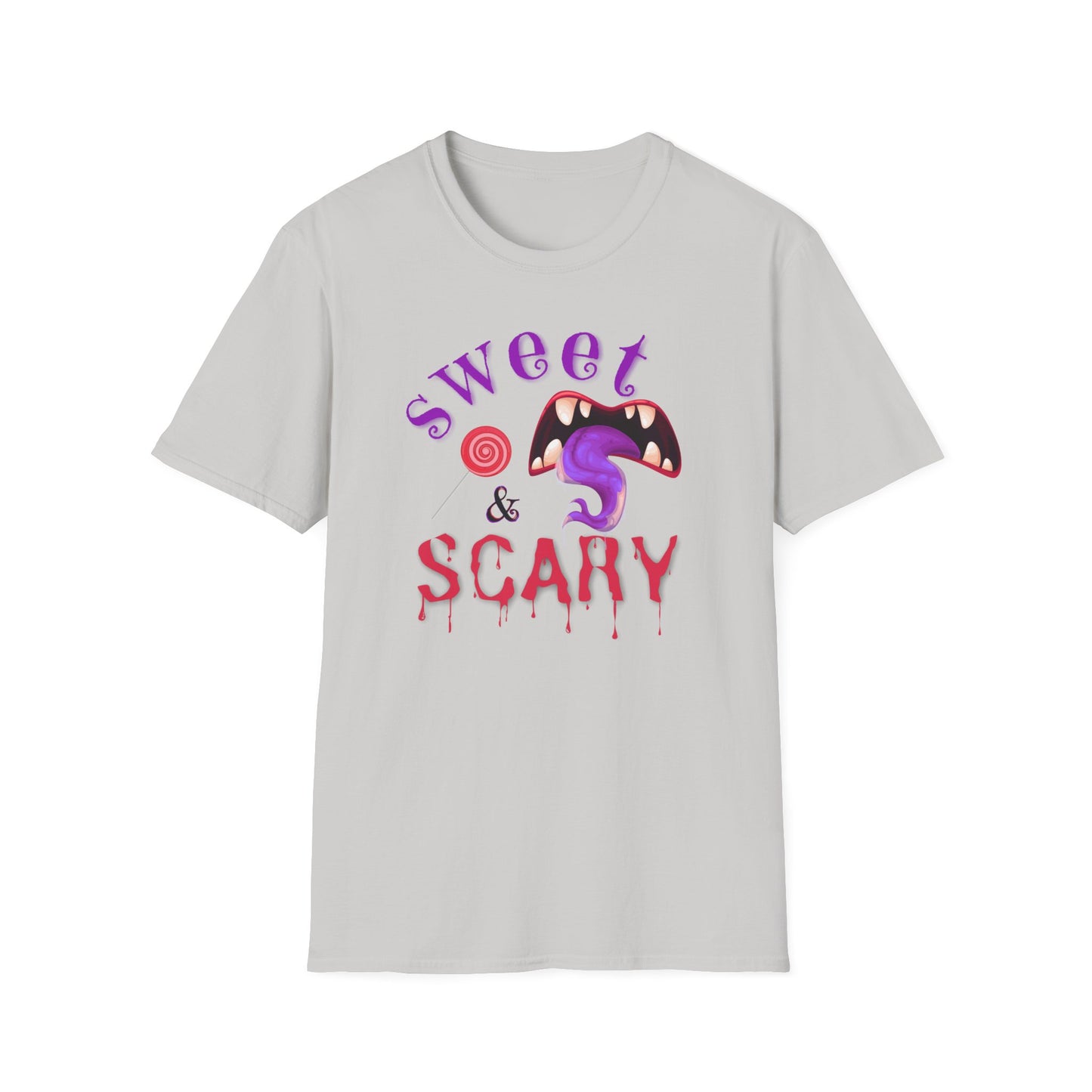 BIZR BAZR - Sweet & Scary Unisex T-Shirt for Halloween, Casual Wear, Spooky Events, Gift for Horror Lovers, Comfortable Graphic Tee