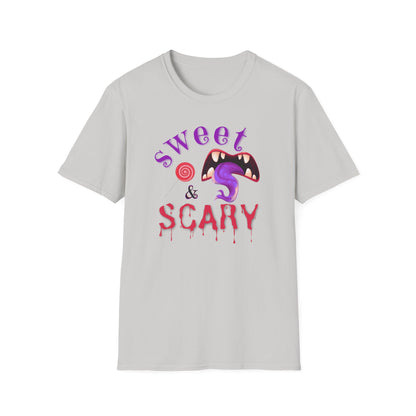 BIZR BAZR - Sweet & Scary Unisex T-Shirt for Halloween, Casual Wear, Spooky Events, Gift for Horror Lovers, Comfortable Graphic Tee