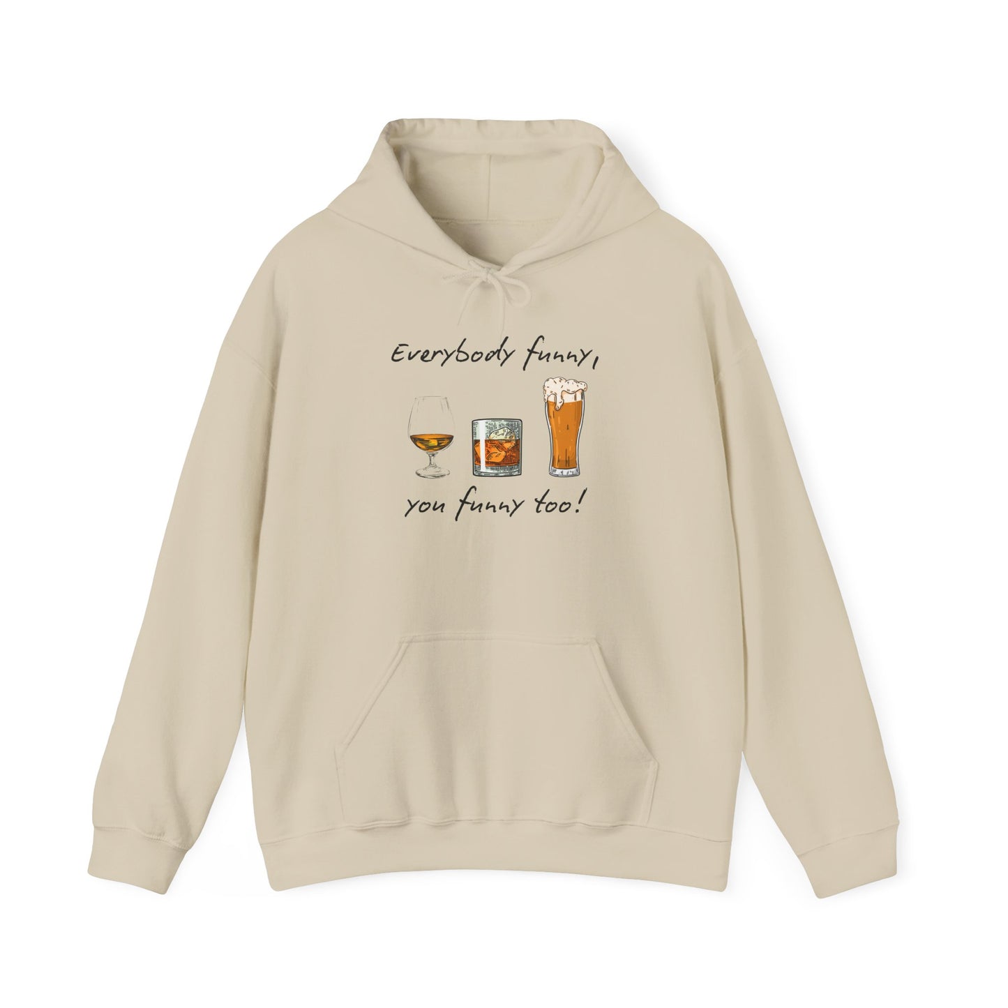 BIZR BAZR - George Funny Drink Themed Unisex Hoodie, Cozy Sweatshirt