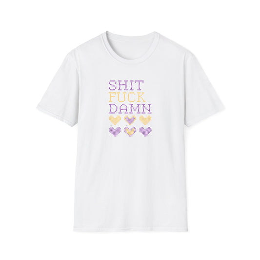 BIZR BAZR - Cross Stitch SFD Unisex Graphic T-Shirt with Playful Sayings, Casual Wear