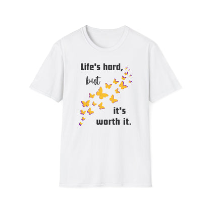 BIZR BAZR - Inspiring Butterfly Quote T-Shirt | Motivational Gift for Friends, Positive Vibes Tee, Birthday Gift, Self-Care Apparel, Everyday Comfort
