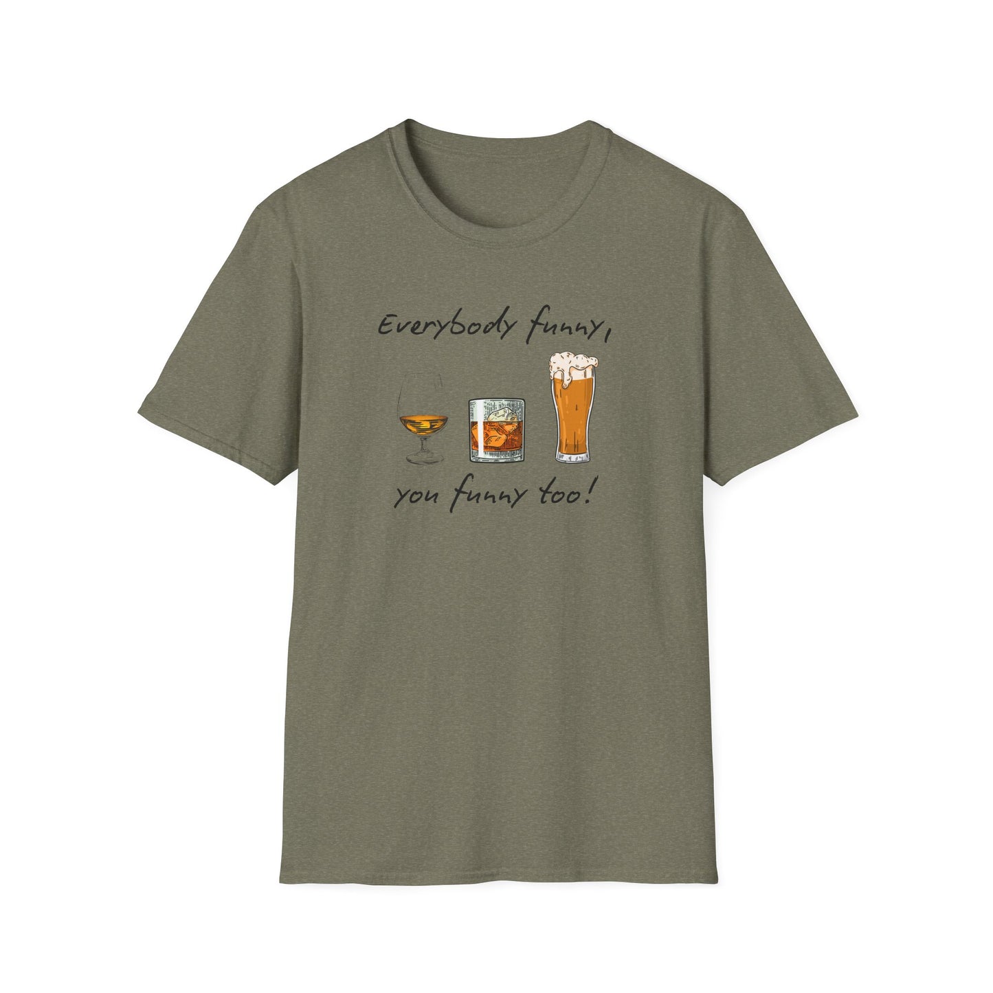 BIZR BAZR - George Funny Drink Themed Unisex T-Shirt | Everybody Funny, Gift for Friends, Party Wear, Humor Tee, Casual Style