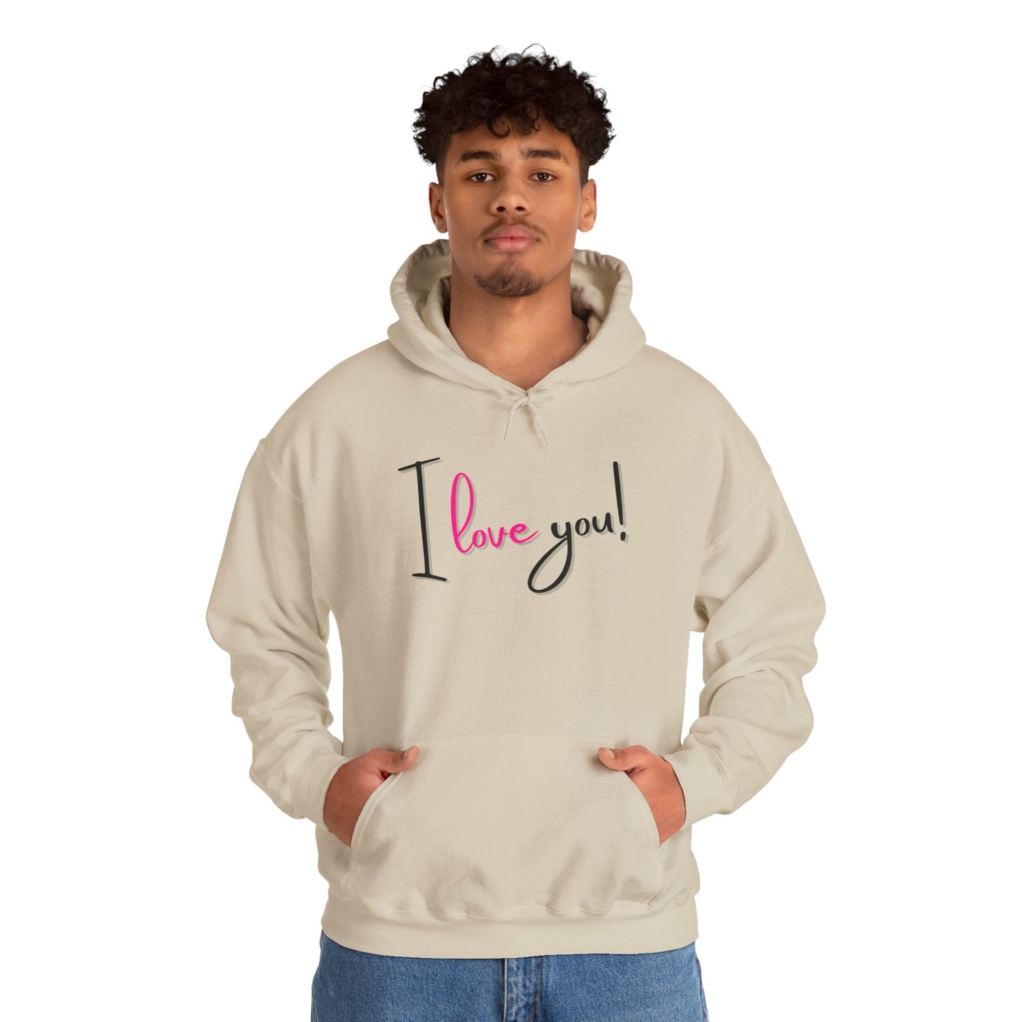 BIZR BAZR - "I Love You" Hoodie | Cozy Sweatshirt for Couples, Valentine's Day Gift, Casual Wear, Unisex Clothing, Thoughtful Present