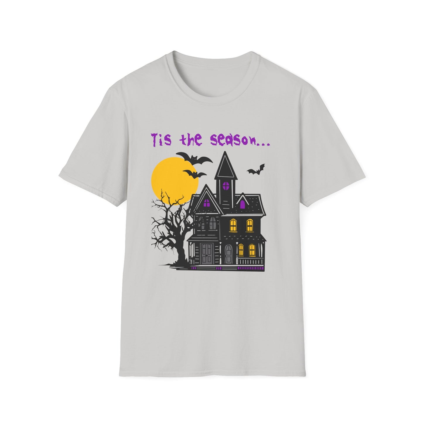 BIZR BAZR - Halloween Haunted House Unisex T-Shirt, Spooky Graphic Tee, Fall Apparel, Halloween Costume, Autumn Vibes T-Shirt