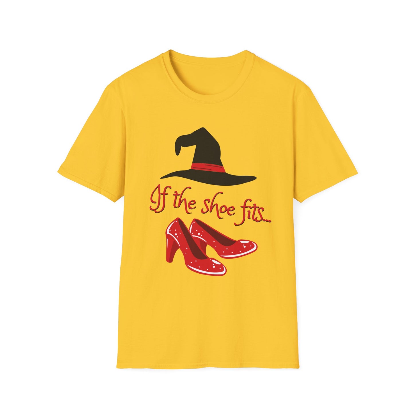 BIZR BAZR - Witchy Humor T-Shirt for Halloween, If the Shoe Fits Tee, Cute Witch Shirt, Gifts for Her, Fall Festival Apparel